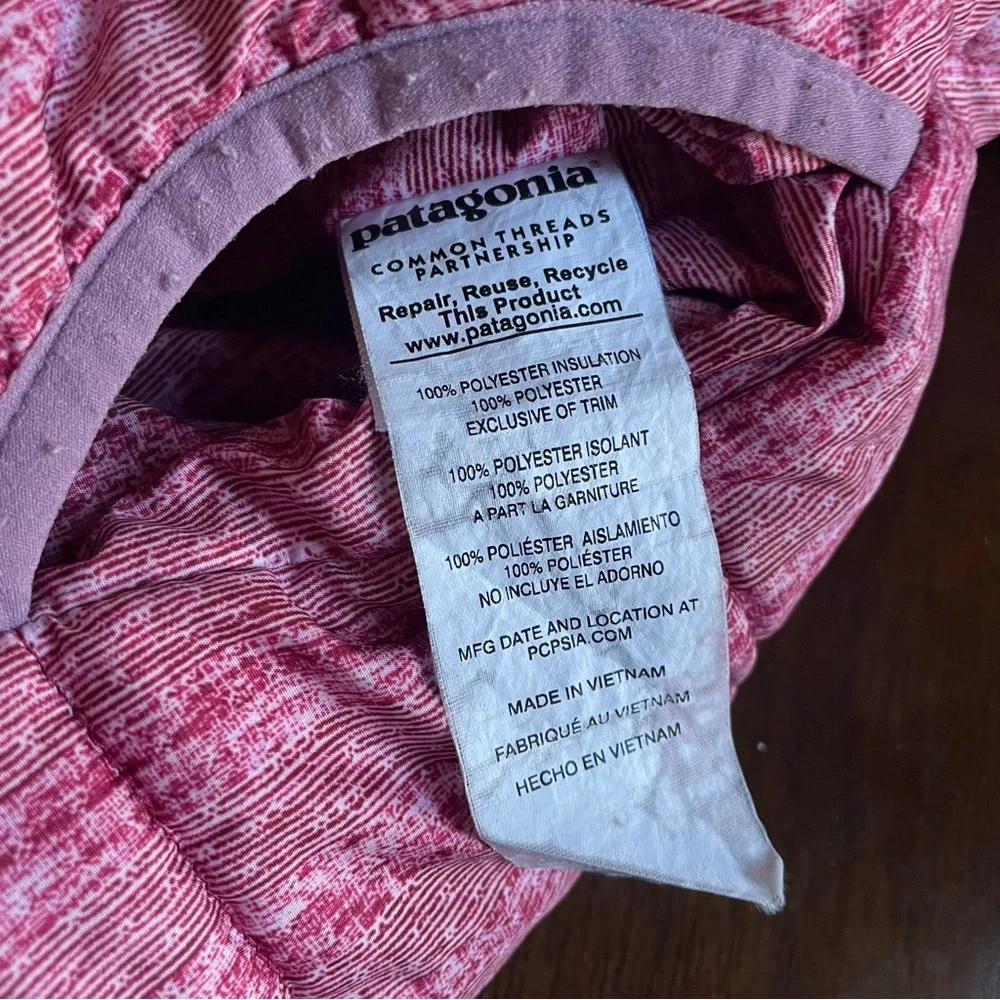 Patagonia Pink Reversible Dream Song Hoody Jacket Size 4T